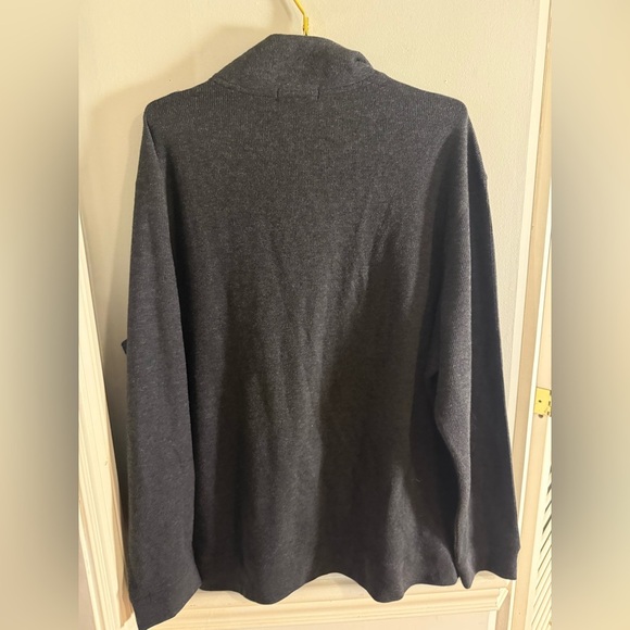 Banana Republic Men’s XL Waffle Quarter Zip Pullover – Charcoal Gray - Picture 9 of 9